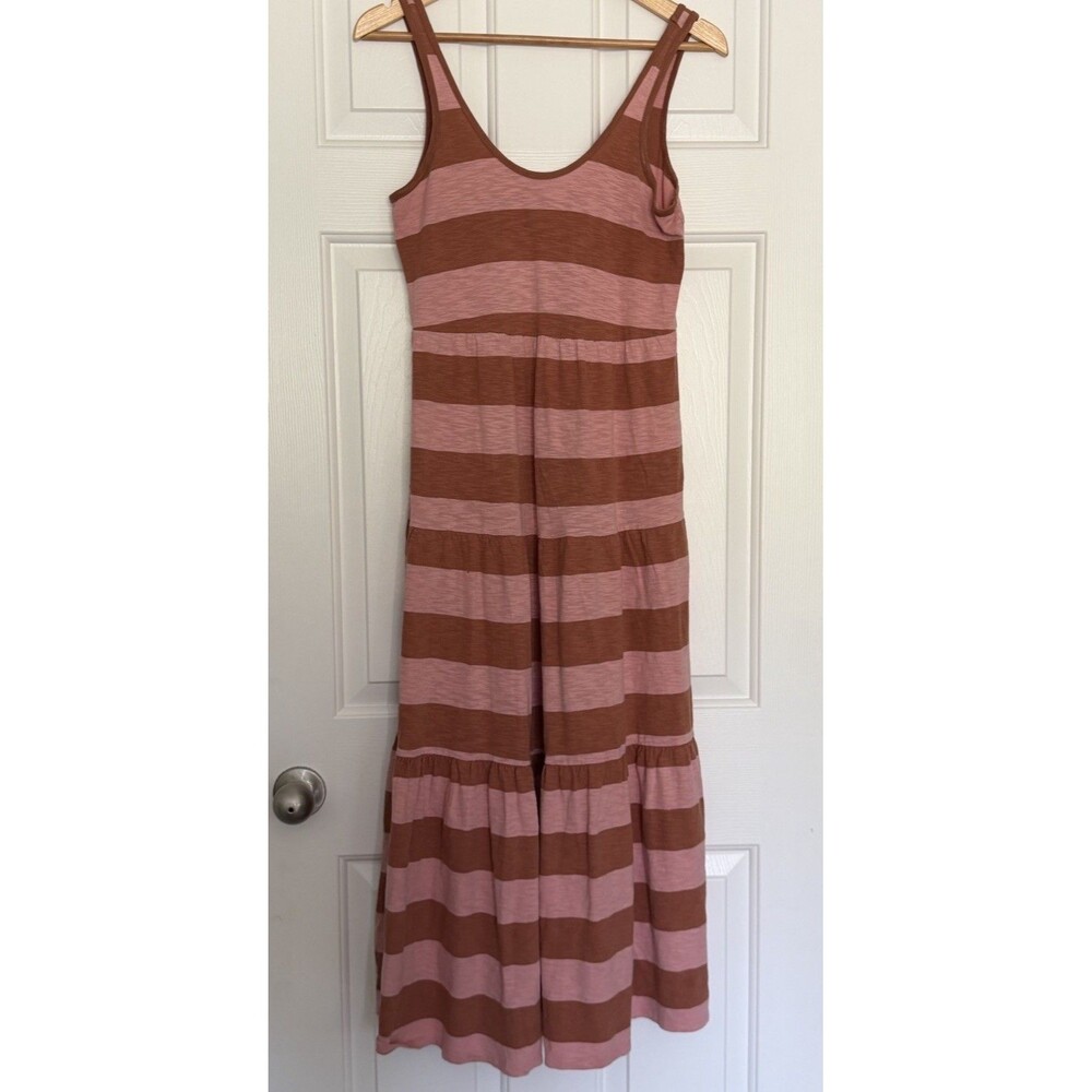 Marine Layer Emma Dress Tiered Maxi Stripe Size XS